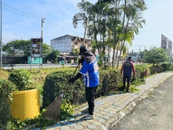 36440.jpg - งานสวนสาธารณะ กองช่าง ได้ดำเนินการทำความสะอาดกำจัดวัชพืช สวนสาธารณะบริเวณกาดสลีบัวตอง และบริเวณตรงข้ามศาลเจ้าสลีบัวตอง | https://www.sanpatong.go.th