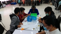 โครงการอบรมเชิงปฏิบัติการการให้ความรู้ในการป้องกันโรคติดเชื้อไวรัสโคโรนา 2019 และการจัดทำหน้ากากอนามัยเพื่อการป้องกันตนเอง ภายใต้โครงการเฝ้าระวังป้องกันโรคติดต่อ ภาพที่ 1 | https://www.sanpatong.go.th
