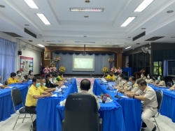 การประชุมผู้บริหาร สมาชิกสภาฯ หัวหน้าส่วนราชการและพนักงานเทศบาล ประจำเดือน มิถุนายน  2565 ภาพที่ 2 | https://www.sanpatong.go.th