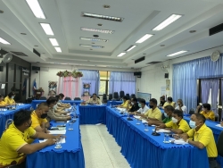 การประชุมผู้บริหาร สมาชิกสภาฯ หัวหน้าส่วนราชการและพนักงานเทศบาล ประจำเดือน มิถุนายน  2565 ภาพที่ 1 | https://www.sanpatong.go.th