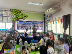 เทศบาลตำบลสันป่าตอง ได้จัดโครงการเรียนรู้สู่โลกกว้างอนุบาลวัยใส (กิจกรรมปรับเปลี่ยนพฤติกรรมและป้องกันความเสี่ยงอุบัติเหตุจากการจราจร ด้วยการสวมหมวกนิรภัยในเด็กปฐมวัย) ประจำปีงบประมาณ พ.ศ.2567 ภาพที่ 6 | https://www.sanpatong.go.th