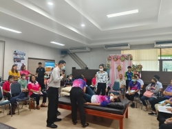 การอบรมพัฒนาศักยภาพ อสม. Caregivers (CG) ในการดูแลฟื้นฟูสมรรถภาพผู้พิการและผู้สูงอายุ ภาพที่ 7 | https://www.sanpatong.go.th