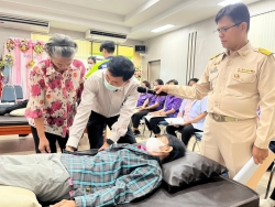 การอบรมพัฒนาศักยภาพ อสม. Caregivers (CG) ในการดูแลฟื้นฟูสมรรถภาพผู้พิการและผู้สูงอายุ ภาพที่ 11 | https://www.sanpatong.go.th