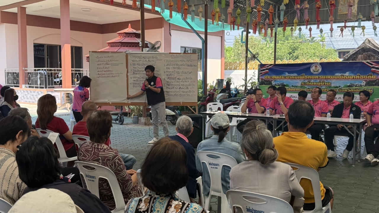 เทศบาลตำบลสันป่าตองได้เข้าร่วมประชุมประชาคมเพื่อทบทวนแผนพัฒนาท้องถิ่น พ.ศ 2566 - 2570 ระดับหมู่บ้าน บ้านสันป่าตองหลวง ภาพที่ 34 | https://www.sanpatong.go.th