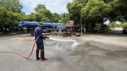 S__32153638.jpg - เทศบาลตำบลสันป่าตอง ร่วมกับ งานป้องกันและบรรเทาสาธารณภัย สำนักปลัดเทศบาล รับแจ้งหนังสือขอความอนุเคราะห์สนับสนุนรถบรรทุกน้ำฉีดล้างบริเวณลานในวัดป่าเจริญธรรม  | https://www.sanpatong.go.th