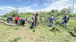S__35643410.jpg - เทศบาลตำบลสันป่าตอง ร่วมกับงานป้องกันและบรรเทาสาธารณภัย สำนักปลัดเทศบาล ร่วมกับกองช่าง และกู้ภัยนพรัตน์ ดำเนินการตัดกิ่งไม้และหญ้าบริเวณริมคลองชุมชนบ้านหย่อน | https://www.sanpatong.go.th