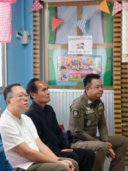 โครงการหนูน้อยปลอดภัยสวมหมวกนิรภัยมีวินัยจราจร สนับสนุนโดยกองทุนหลักประกันสุขภาพท้องถิ่น(กปท.) ภาพที่ 2 | https://www.sanpatong.go.th