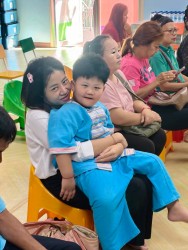 โครงการหนูน้อยปลอดภัยสวมหมวกนิรภัยมีวินัยจราจร สนับสนุนโดยกองทุนหลักประกันสุขภาพท้องถิ่น(กปท.) ภาพที่ 7 | https://www.sanpatong.go.th