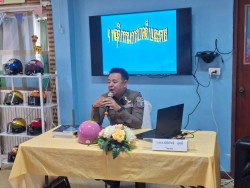 โครงการหนูน้อยปลอดภัยสวมหมวกนิรภัยมีวินัยจราจร สนับสนุนโดยกองทุนหลักประกันสุขภาพท้องถิ่น(กปท.) ภาพที่ 30 | https://www.sanpatong.go.th